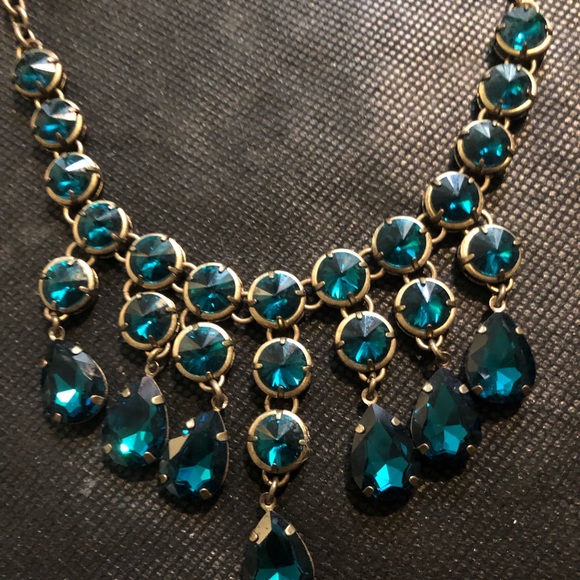 Sensational blue multi dangles stunning festive necklace A real beauty - Picture 6 of 7